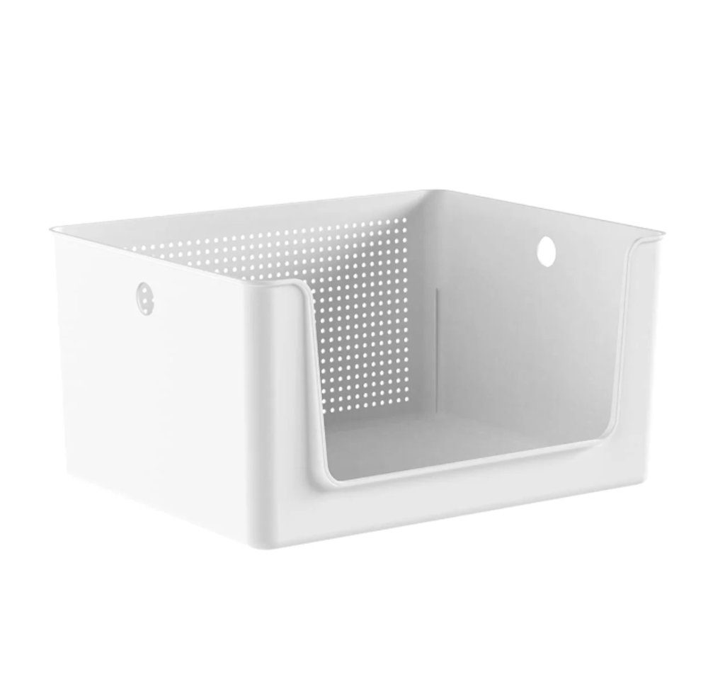 Cesto Organizador 16L Branco com Pega Ergonômica